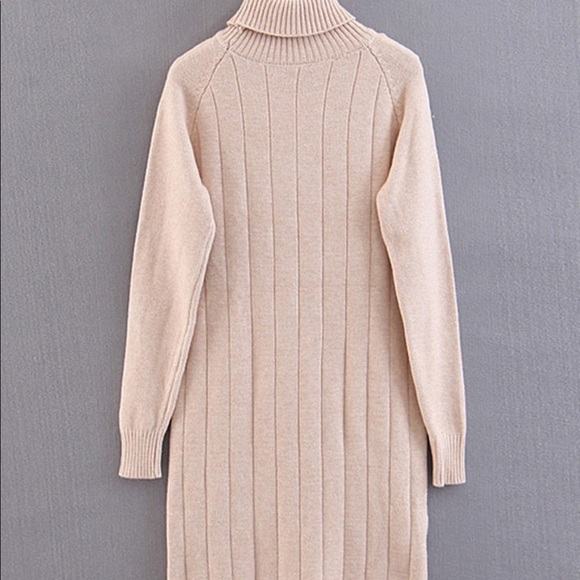 🆕Soft &Classy high neck long sleeve sweater dress - Picture 4 of 7